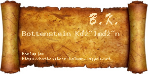 Bottenstein Kálmán névjegykártya